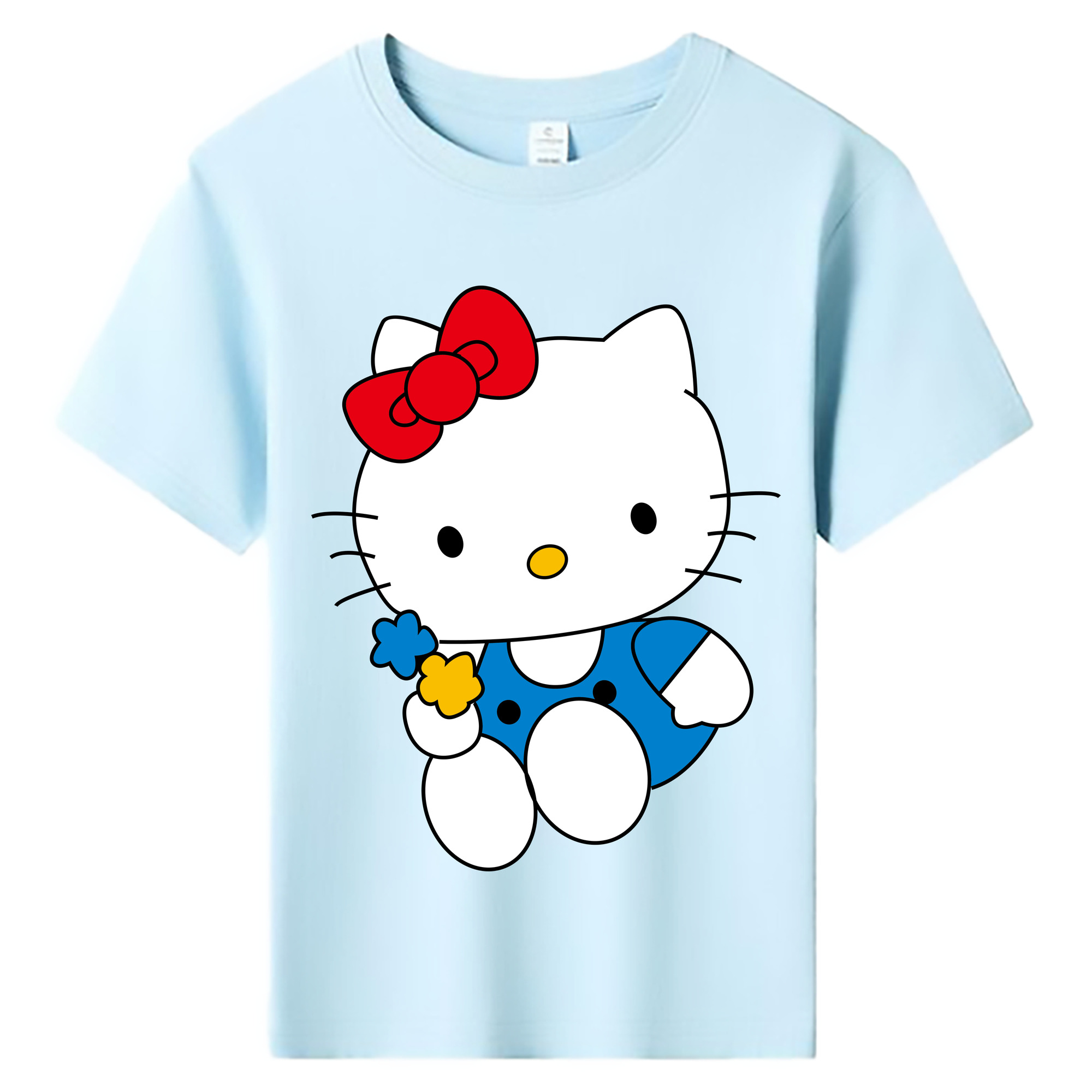 （画像用） Hello Kitty ハローキティ 綿100％キッズTシャツ（フロントプリント）
